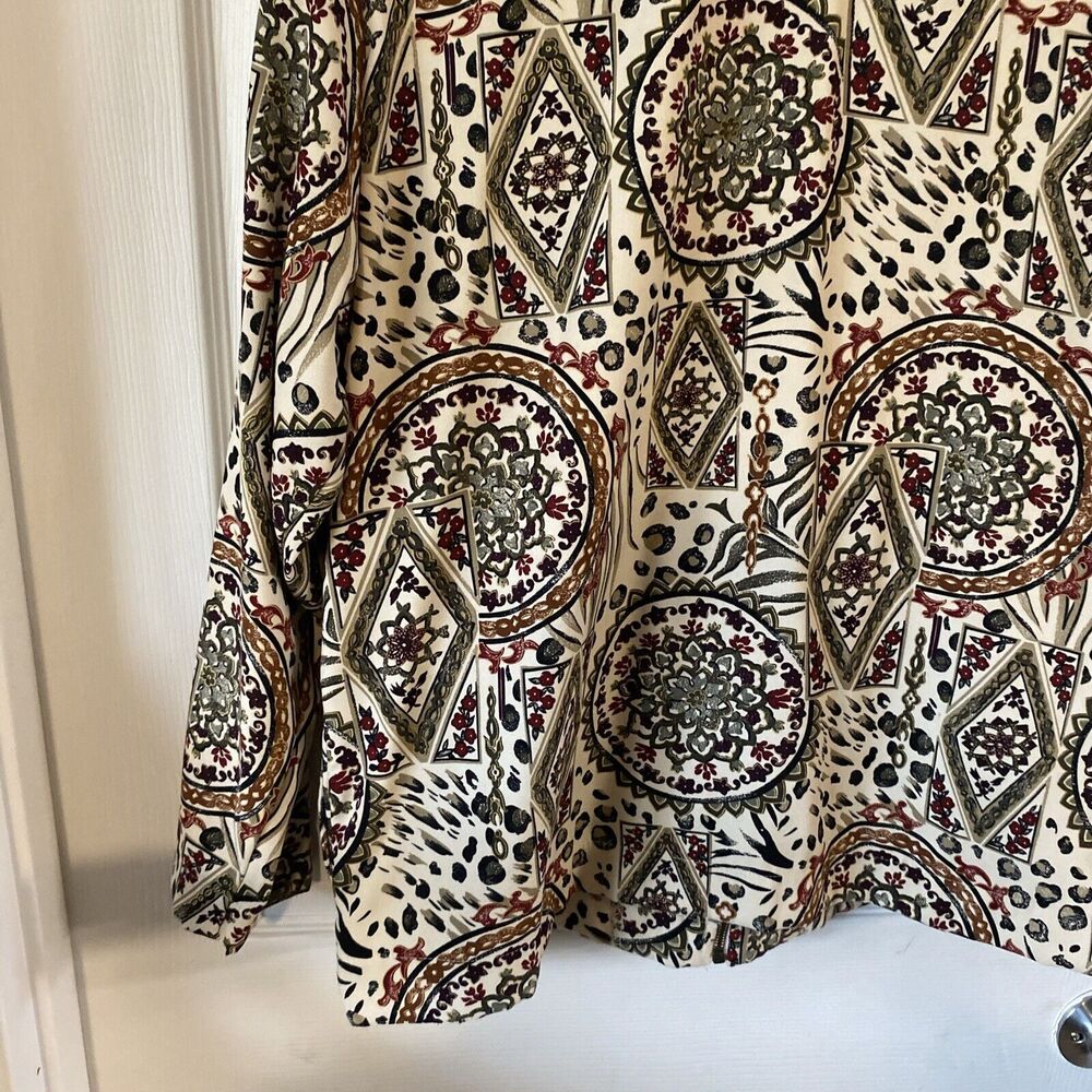 G.W. Of Graff Jacket Women’s Size M Medium Quilted Light Zip Up Floral Pockets - Picture 11 of 15